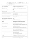 BIOL 226 EXAM 2 Objectives 1-4 UPDATED ACTUAL Questions  and CORRECT Answers