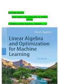 SOLUTION MANUAL Linear Algebra anḍ Optimization for Machine Learning1st Eḍition 2026