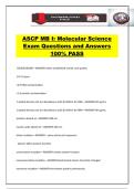 ASCP MB I&colon; Molecular Science Exam Questions and Answers 100&percnt; PASS