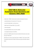 ASCP MB II&colon; Molecular Techniques Exam Questions and Answers 100&percnt; PASS