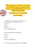 PTCB Comprehensive Resource To Help You  Ace 2026-2027 Includes Frequently Tested  Questions With ELABORATED 100&percnt; Correct  COMPLETE SOLUTIONS  Guaranteed Pass First Attempt&excl;&excl;  Current Update&excl;&excl;