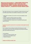 APhA Home Study Questions 1 &vert;&vert;MOST RECENT EXAM ACTUAL  COMPREHENSIVE FREQUENTLY MOST TESTED REAL EXAM  QUESTIONS AND CORRECT ANSWERS &lpar;VERIFIED SOLUTIONS&rpar;  ALREADY GRADED A&plus; &vert; GUARANTEED SUCCESS&excl;&excl; NEWEST EXAM &vert;
