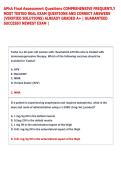 APhA Final Assessment Questions COMPREHENSIVE FREQUENTLY  MOST TESTED REAL EXAM QUESTIONS AND CORRECT ANSWERS  &lpar;VERIFIED SOLUTIONS&rpar; ALREADY GRADED A&plus; &vert; GUARANTEED  SUCCESS&excl;&excl; NEWEST EXAM &vert; 