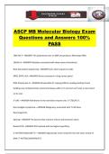 ASCP MB Molecular Biology Exam Questions and Answers 100&percnt; PASS