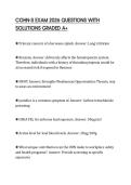 COHN-S EXAM 2026 QUESTIONS WITH SOLUTIONS GRADED A&plus;