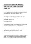 COHN-S FINAL PAPER EXAM 2026 FULL QUESTIONS AND CORRECT ANSWERS GRADED A&plus;