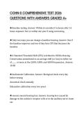 COHN-S COMPREHENSIVE TEST 2026 QUESTIONS WITH ANSWERS GRADED A&plus;
