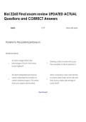 Biol 2260 Final exam review UPDATED ACTUAL  Questions and CORRECT Answers