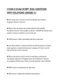 COHN-S EXAM SCRIPT 2026 QUESTIONS WITH SOLUTIONS GRADED A&plus;