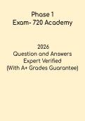 720 Academy Phase 1 Exam 2026 &ndash; Practice Test & Certification Study Guide