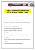 ASCP Study Exam Questions WITH Answers 100&percnt; PASS