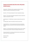 Property and Casualty State Farm exam with precise detailed answers