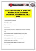 ASCP Technologist in Molecular Biology board exam prep Questions and Answers 100&percnt; PASS