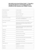 BIOL 2260 Lecture Exam &num;3 Study Guide 7 - 8&colon; Specific &  Nonspecific Defenses & Immunological Disorders  UPDATED ACTUAL Questions and CORRECT Answers 