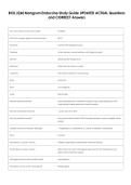 BIOL 2260 Mangrum Endocrine Study Guide UPDATED ACTUAL Questions  and CORRECT Answers