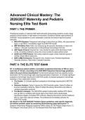 2026&sol;2027 Maternity & Pediatric Nursing Elite Test Bank &vert; Advanced Clinical Mastery &lpar;Ricci&sol;Kyle Aligned&rpar; &vert; Includes NGN Rationales&comma; NRP 9th Ed&comma; & ACOG&sol;WHO 2026 Updates