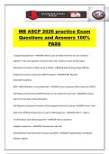 MB ASCP 2026 practice Exam Questions and Answers 100&percnt; PASS
