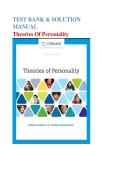 Test Bank & Solution Manual for Theories of Personality&comma; 11th Edition by Duane P&period; Schultz&vert; 9781305652958&vert; All Chapters&vert; LATEST