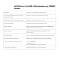 BIO 250 Exam 2 UPDATED ACTUAL Questions and CORRECT  Answers