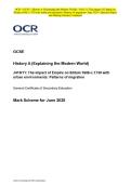 OCR - GCSE - History A &lpar;Explaining the Modern World&rpar; - J410&sol;11&colon; The impact of Empire on Britain 1688-c&period;1730 with urban environments&colon; Patterns of migration- June 2025- Question Paper and Making Scheme Combined