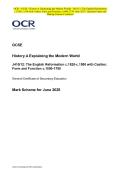 OCR - GCSE - History A &lpar;Explaining the Modern World&rpar; - J410&sol;12&colon; The English Reformation c&period;1520-c&period;1550 with Castles&colon; Form and Function c&period;1000-1750- June 2025- Question Paper and Making Scheme Combined