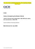 OCR - GCSE - History A &lpar;Explaining the Modern World&rpar; - J410&sol;13&colon; Personal rule to Restoration 1629-1660 with castles&colon; form and function &scy;&period; 1000-1750- June 2025- Question Paper and Making Scheme Combined