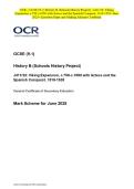 OCR - GCSE &lpar;9-1&rpar; History B &lpar;Schools History Project&rpar; - J411&sol;32&colon; Viking Expansion&comma; c&period;750-c&period;1050 with Aztecs and the Spanish Conquest&comma; 1519-1535- June 2025- Question Paper and Making Scheme Combined