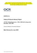 OCR - GCSE &lpar;9-1&rpar; History B &lpar;Schools History Project&rpar; - J411&sol;33&colon; Viking Expansion&comma; c&period;750-c&period;1050 with Living under Nazi Rule&comma; 1933-1945- June 2025- Question Paper and Making Scheme Combined