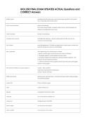BIOL 250 FINAL EXAM UPDATED ACTUAL Questions and  CORRECT Answers