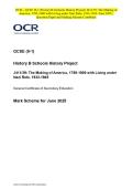 OCR - GCSE &lpar;9-1&rpar; History B &lpar;Schools History Project&rpar; J411&sol;39&colon; The Making of America&comma; 1789-1900 with Living under Nazi Rule&comma; 1933-1945- June 2025- Question Paper and Making Scheme Combined
