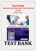 Test Bank for Neonatal and Pediatric Respiratory Care 5th Edition &ndash; Brian K&period; Walsh &vert; Complete Chapters &vert; Verified Questions & Answers