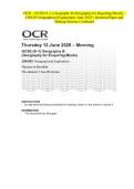 OCR - GCSE &lpar;9&ndash;1&rpar; Geography B &lpar;Geography for Enquiring Minds&rpar; J384&sol;03 Geographical Exploration- June 2025- Question Paper and Making Scheme Combined