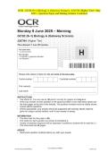 OCR - GCSE &lpar;9&ndash;1&rpar; Biology A &lpar;Gateway Science&rpar; - J247&sol;04 &lpar;Higher Tier&rpar;- May 2025 - Question Paper and Making Scheme Combined