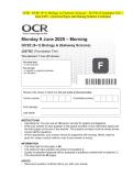 OCR - GCSE &lpar;9-1&rpar; Biology A &lpar;Gateway Science&rpar; - J247&sol;02 &lpar;Foundation Tier June 2025 - Question Paper and Making Scheme Combined