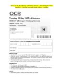 OCR - GCSE &lpar;9-1&rpar; Biology A &lpar;Gateway Science&rpar; - J247&sol;03 &lpar;Higher Tier&rpar; June 2025 - Question Paper and Making Scheme Combined