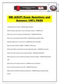 MB &lpar;ASCP&rpar; Exam Questions and Answers 100&percnt; PASS