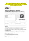OCR - GCSE &lpar;9&ndash;1&rpar; Biology B &lpar;Twenty First Century Science&rpar;- J257&sol;01 Breadth in biology &lpar;Foundation Tier&rpar;- May 2025 &ndash; Question Paper and Making Scheme Combined