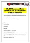 MB &lpar;ASCP&rpar; Review & Exam Questions Part II Questions and Answers 100&percnt; PASS