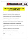 MB &lpar;ASCP&rpar; Exam Questions and Answers 100&percnt; PASS