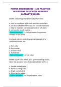 POWER ENGINEERING - 4A9 PRACTICE QUESTIONS 2026 WITH ANSWERS ALREADY PASSED&period;
