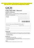 OCR - GCSE &lpar;9&ndash;1&rpar; Business- J204&sol;01 Business 1&colon; business activity&comma; marketing and people -May 2025 &ndash; Question Paper and Making Scheme Combined