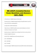 MB &lpar;ASCP&rpar; Compiled Review Exam Questions and Answers 100&percnt; PASS