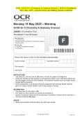 OCR - GCSE &lpar;9&ndash;1&rpar; Chemistry A &lpar;Gateway Science&rpar; - J248&sol;01 &lpar;Foundation Tier&rpar; -May 2025 &ndash; Question Paper and Making Scheme Combined