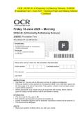 OCR - GCSE &lpar;9&ndash;1&rpar; Chemistry A &lpar;Gateway Science&rpar; - J248&sol;02 &lpar;Foundation Tier&rpar; - June 2025 &ndash; Question Paper and Making Scheme Combined