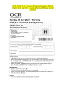 OCR - GCSE &lpar;9&ndash;1&rpar; Chemistry A &lpar;Gateway Science&rpar; - J248&sol;03 &lpar;Higher Tier&rpar;- May 2025 - Question Paper and Making Scheme Combined