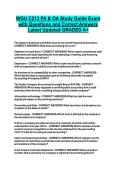 WGU C213 PA & OA Study Guide Exam with Questions and Correct Answers Latest Updated GRADED A&plus;&period;
