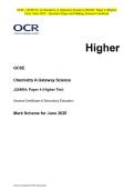 OCR - GCSE &lpar;9&ndash;1&rpar; Chemistry A &lpar;Gateway Science&rpar; J248&sol;04&colon; Paper 4 &lpar;Higher Tier&rpar;- June 2025 - Question Paper and Making Scheme Combined