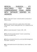 Medical-Surgical ATI Proctored Exam &mdash; Comprehensive Test Bank with Detailed Verified Answers &lpar;Graded A&plus;&rpar;