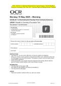 OCR - GCSE &lpar;9-1&rpar; Chemistry B &lpar;Twenty First Century Science&rpar;- J258&sol;01 Breadth in Chemistry &lpar;Foundation Tier&rpar;- June 2025 - Question Paper and Making Scheme Combined