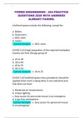 POWER ENGINEERING - 4A4 PRACTICE QUESTIONS 2026 WITH ANSWERS ALREADY PASSED&period;